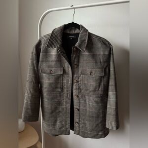 Madewell Bonded Flannel Shirt-Jacket in Cohancy Plaid